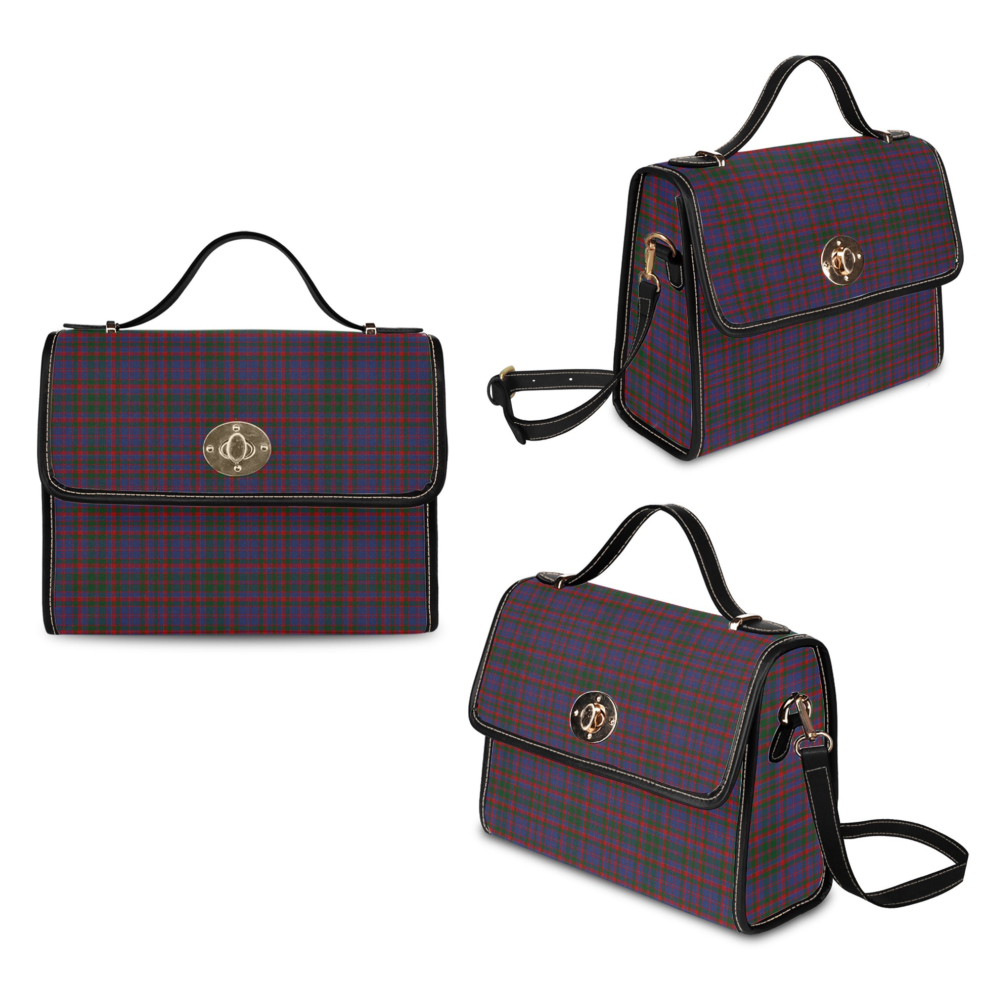 cumming-tartan-leather-strap-waterproof-canvas-bag