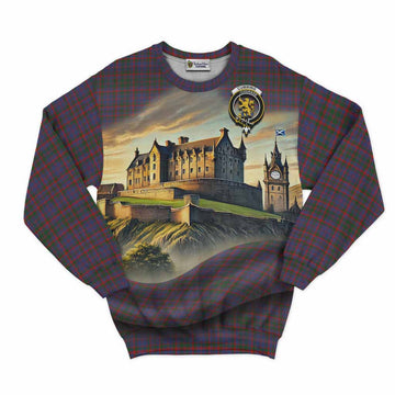 Cumming Tartan Family Crest Sweatshirt with Scottish Ancient Castle Style Unisex - Tartan Vibes Clothing