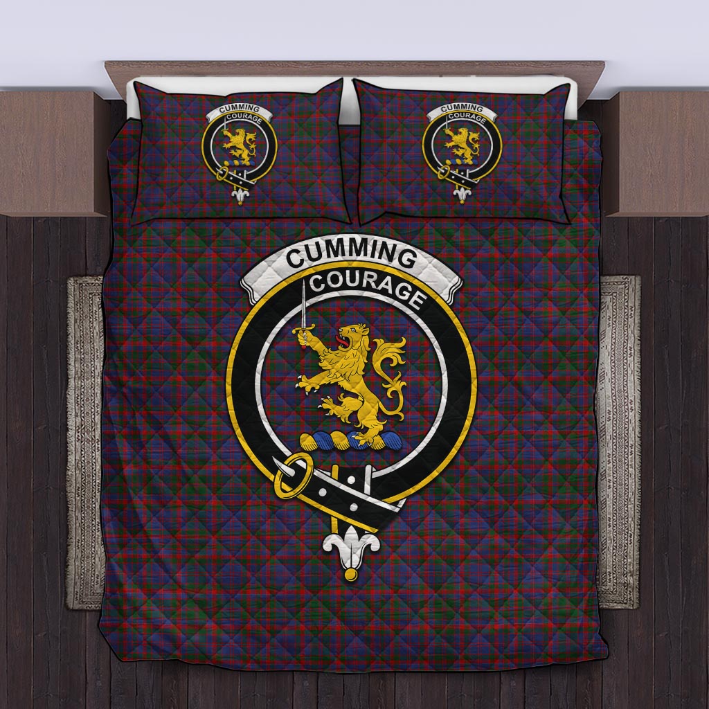 Cumming Tartan Quilt Bed Set with Family Crest Twin - Tartan Vibes Clothing