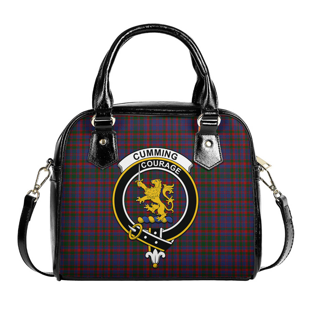 Cumming Tartan Shoulder Handbags with Family Crest One Size 6*25*22 cm - Tartanvibesclothing