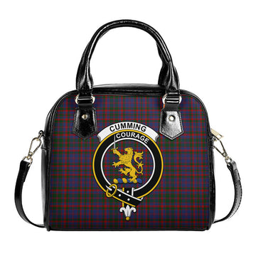 Cumming Tartan Shoulder Handbags with Family Crest