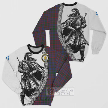 Cumming Tartan Clan Crest Sweatshirt with Highlander Warrior Celtic Style