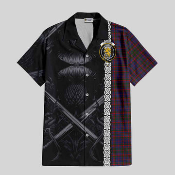 Cumming Tartan Hawaiian Shirt with Family Crest Cross Sword Thistle Celtic Vibes Kid - Tartan Vibes Clothing