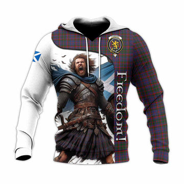 Cumming Crest Tartan Knitted Hoodie Inspired by the Freedom of Scottish Warrior