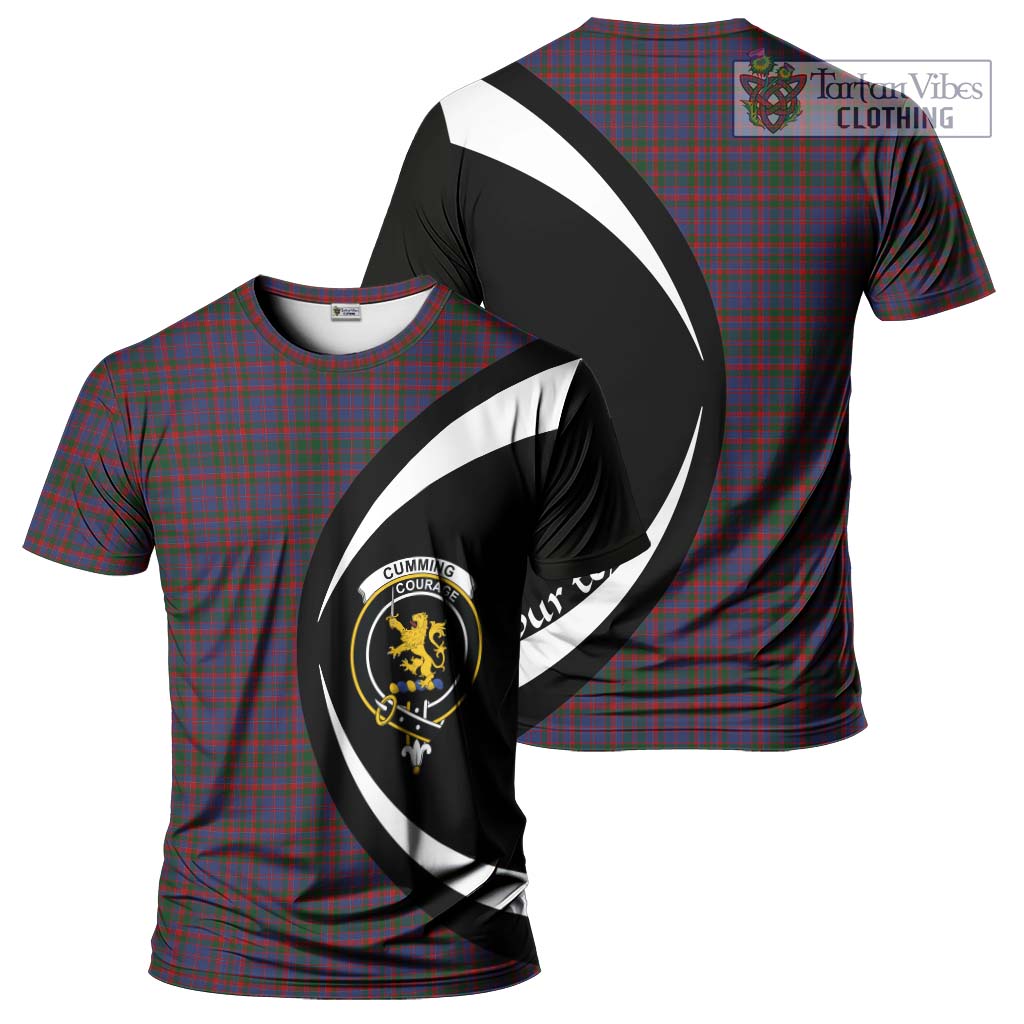 Tartan Vibes Clothing Cumming Tartan T-Shirt with Family Crest Circle Style