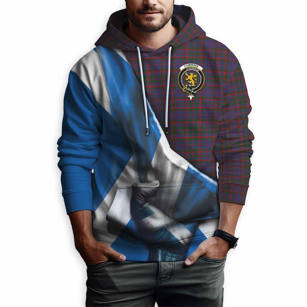 Tartan Vibes Clothing Cumming Tartan Hoodie with Family Crest Scotland Patriotic Style