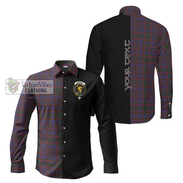 Cumming Tartan Long Sleeve Button Shirt with Family Crest and Half Of Me Style