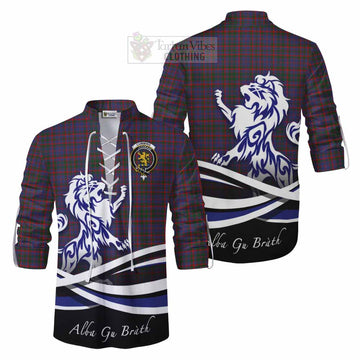 Cumming Tartan Ghillie Kilt Shirt with Alba Gu Brath Regal Lion Emblem