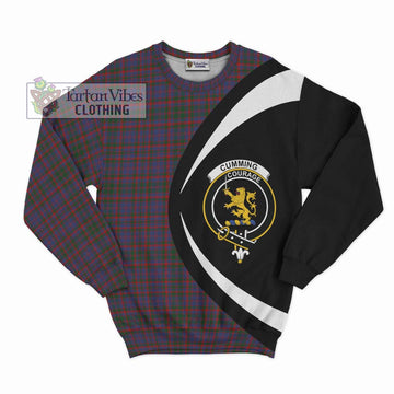 Cumming Tartan Sweatshirt with Family Crest Circle Style