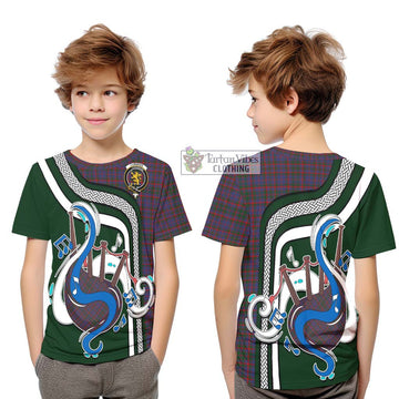 Cumming Tartan Kid T-Shirt with Epic Bagpipe Style