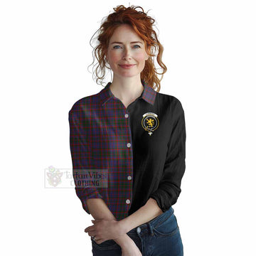 Cumming Tartan Women's Casual Shirt with Family Crest and Half Of Me Style