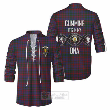 Cumming Tartan Ghillie Kilt Shirt with Family Crest DNA In Me Style