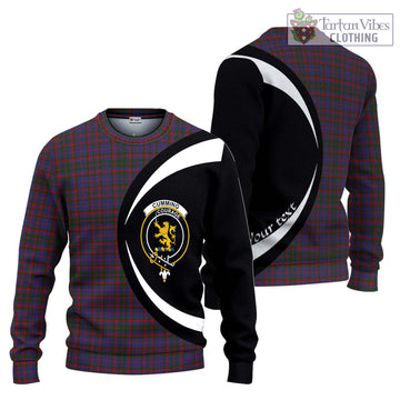 Cumming Tartan Ugly Sweater with Family Crest Circle Style