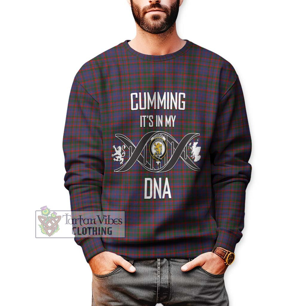 Cumming Tartan Sweatshirt with Family Crest DNA In Me Style Unisex - Tartanvibesclothing Shop