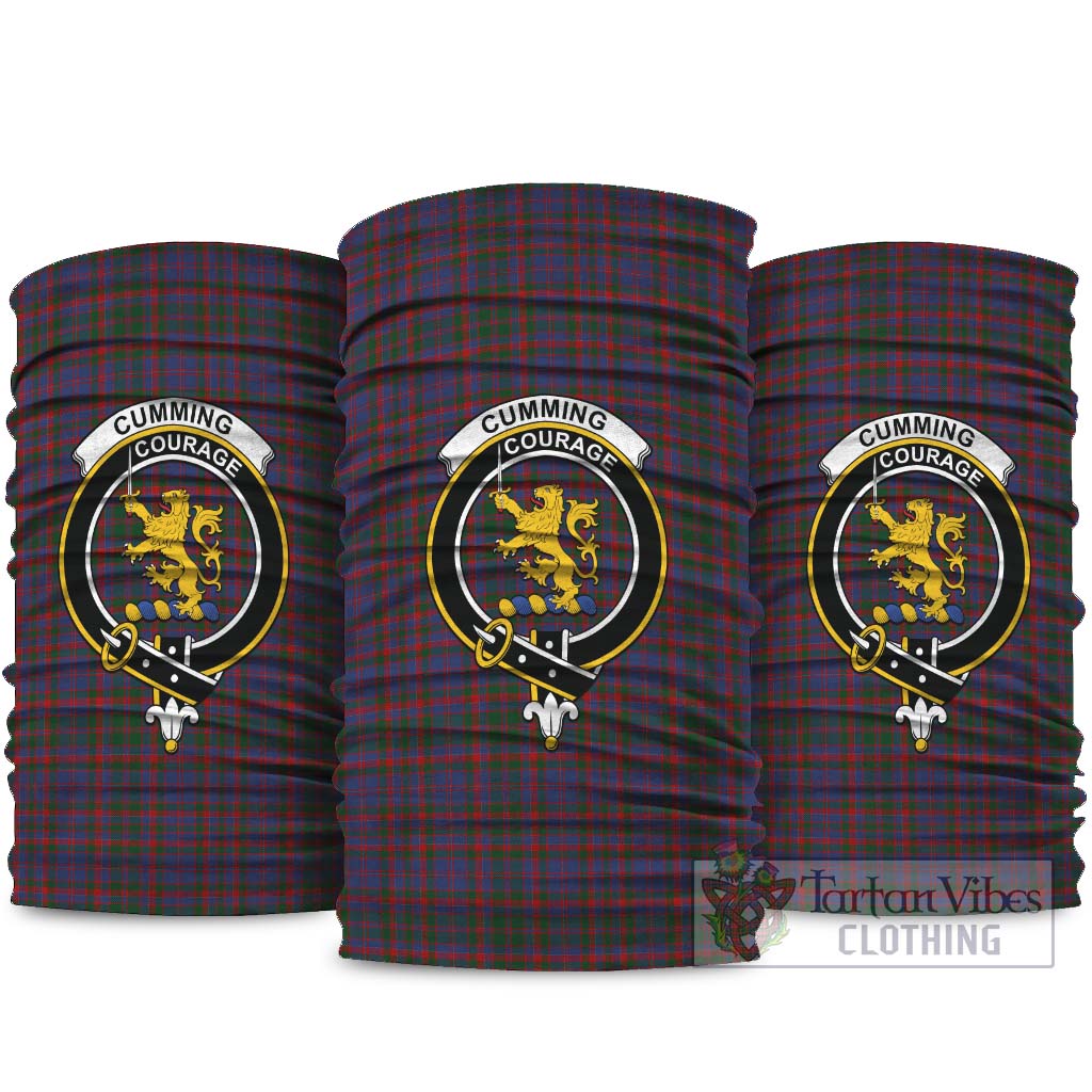 Cumming Tartan Neck Gaiters, Tartan Bandanas, Tartan Head Band with Family Crest