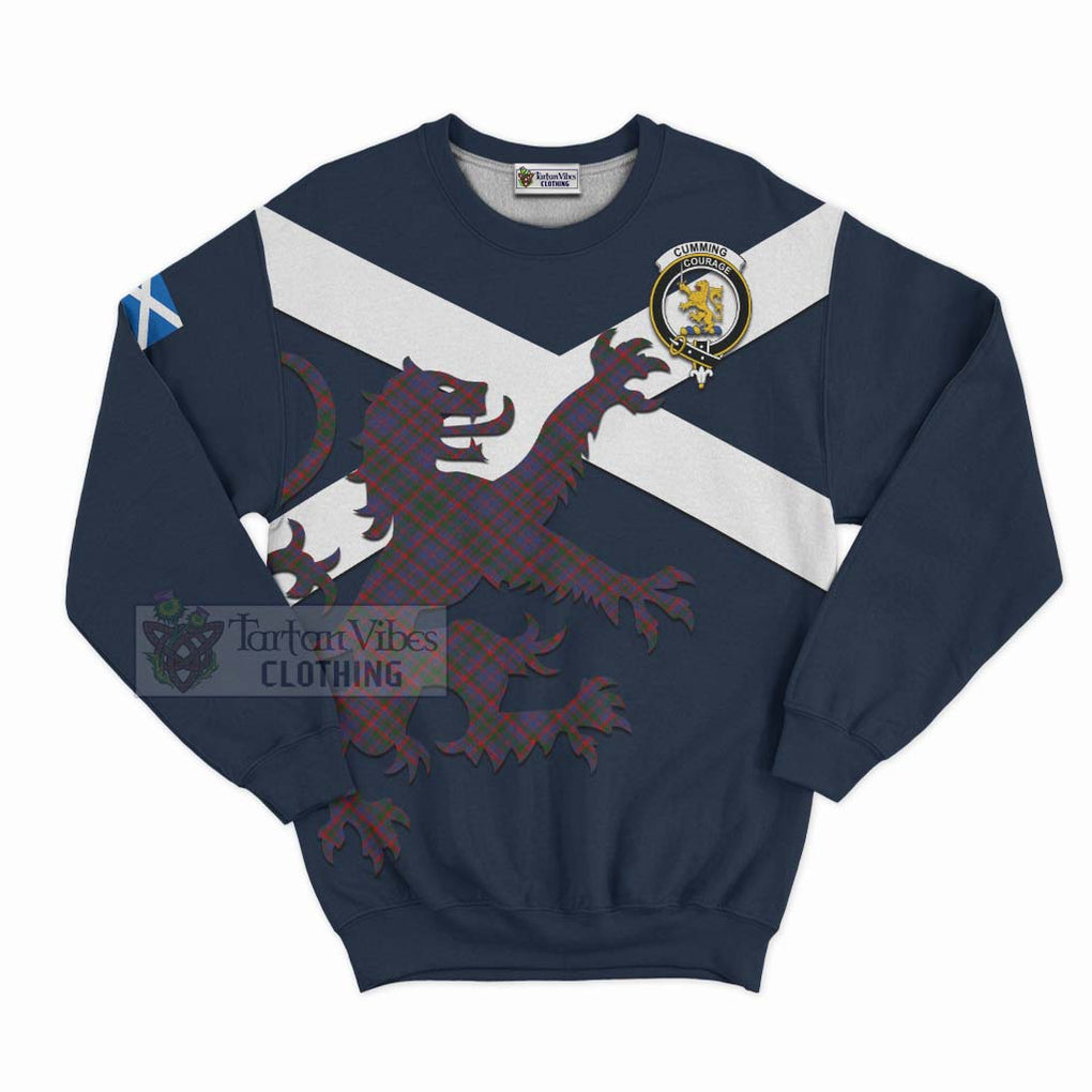 Tartan Vibes Clothing Cumming Tartan Lion Rampant Sweatshirt – Proudly Display Your Heritage with Alba Gu Brath and Clan Name