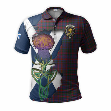 Cumming Tartan Family Crest Polo Shirt Scottish Thistle Celtic Inspired Kid - Tartan Vibes Clothing