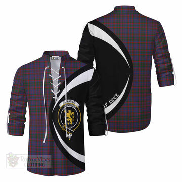 Cumming Tartan Ghillie Kilt Shirt with Family Crest Circle Style