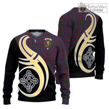 Cumming Tartan Ugly Sweater with Family Crest and Celtic Symbol Style