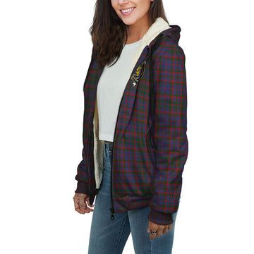 Cumming Tartan Sherpa Hoodie with Family Crest