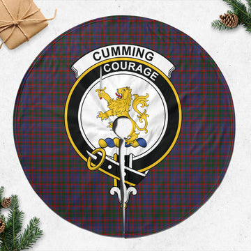 Cumming Tartan Christmas Tree Skirt with Family Crest