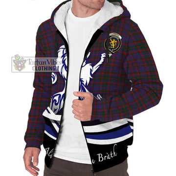 Cumming Tartan Sherpa Hoodie with Alba Gu Brath Regal Lion Emblem