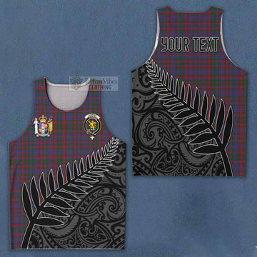 Cumming Crest Tartan Men's Tank Top with New Zealand Silver Fern Half Style