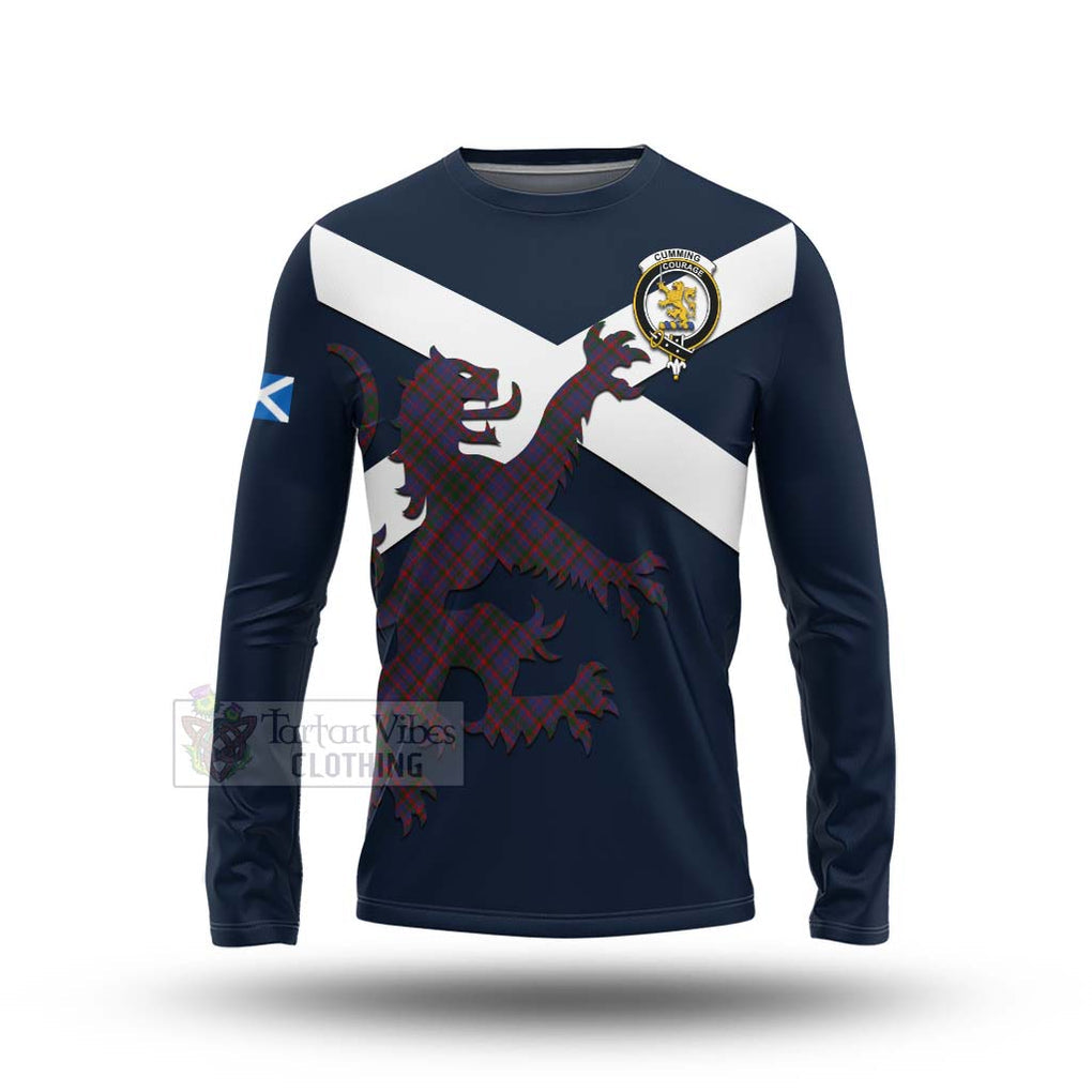 Tartan Vibes Clothing Cumming Tartan Lion Rampant Long Sleeve T-Shirt – Proudly Display Your Heritage with Alba Gu Brath and Clan Name