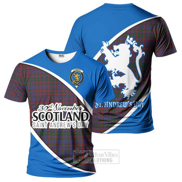 Cumming Family Crest Tartan T-Shirt Celebrate Saint Andrew's Day in Style