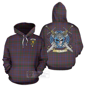 Cumming Tartan Hoodie with Family Crest Celtic Skull Style