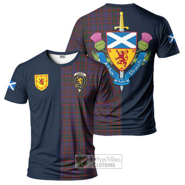 Cumming Tartan T-Shirt Alba with Scottish Lion Royal Arm Half Style