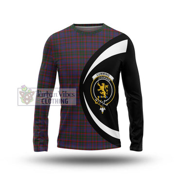 Cumming Tartan Long Sleeve T-Shirt with Family Crest Circle Style