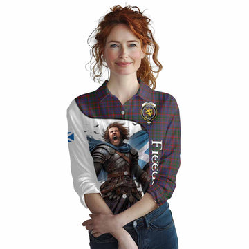 Cumming Crest Tartan Women's Casual Shirt Inspired by the Freedom of Scottish Warrior