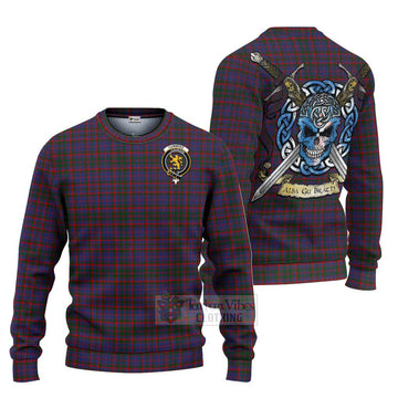 Cumming Tartan Ugly Sweater with Family Crest Celtic Skull Style