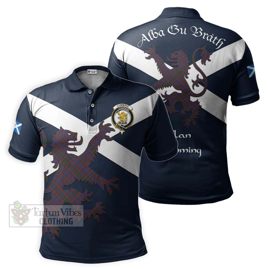 Tartan Vibes Clothing Cumming Tartan Lion Rampant Polo Shirt – Proudly Display Your Heritage with Alba Gu Brath and Clan Name