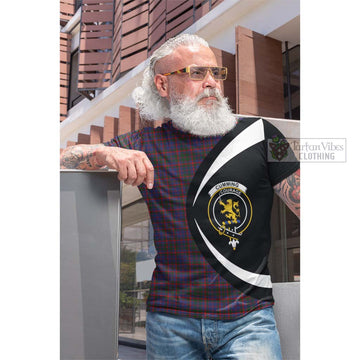 Cumming Tartan Cotton T-shirt with Family Crest Circle Style