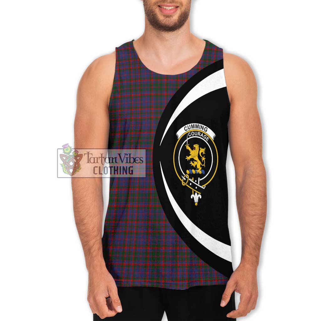 Cumming Tartan Men's Tank Top with Family Crest Circle Style Men - Tartan Vibes Clothing