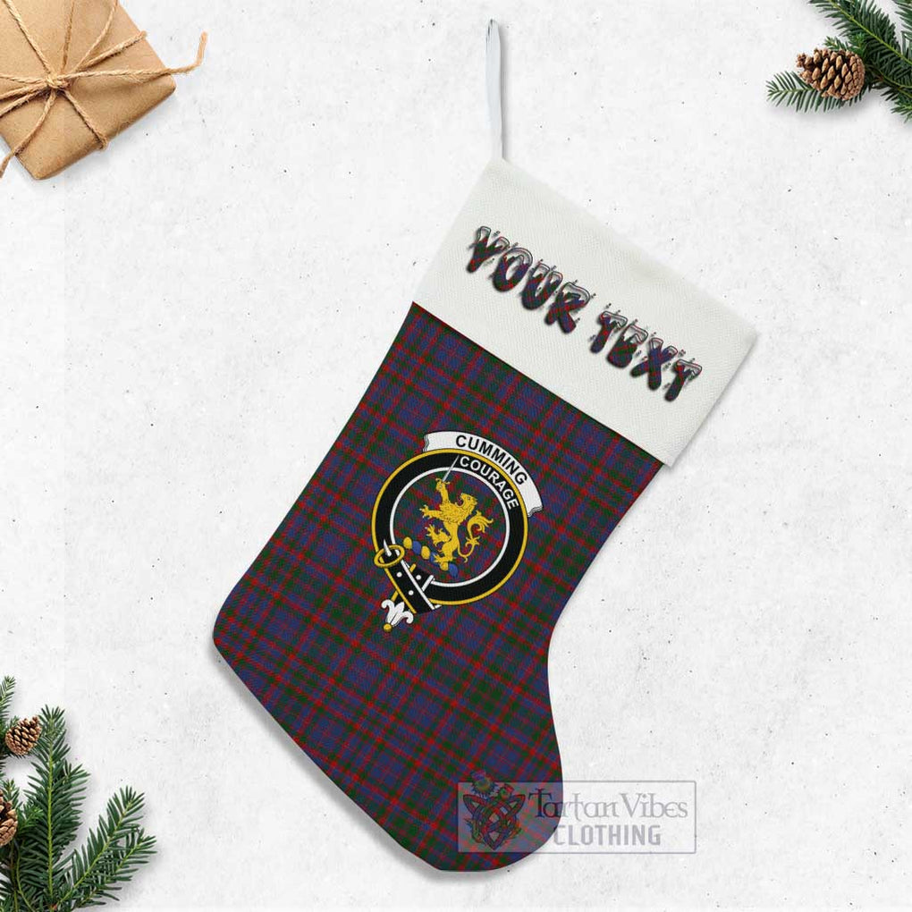 Tartan Vibes Clothing Cumming Tartan Family Crest Christmas Stocking with Personalized Text