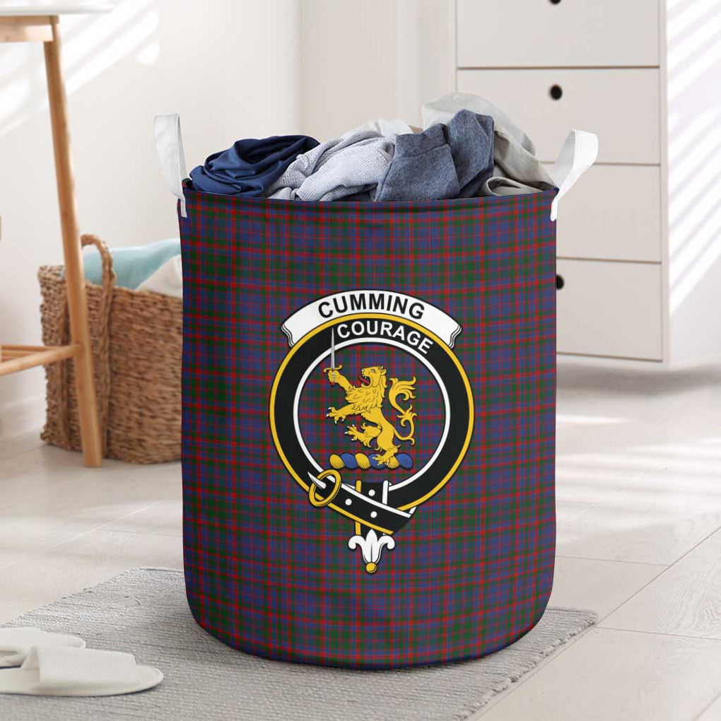 Cumming Tartan Laundry Basket with Family Crest One Size - Tartanvibesclothing Shop