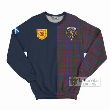 Cumming Tartan Sweatshirt Alba with Scottish Lion Royal Arm Half Style