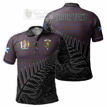 Cumming Crest Tartan Polo Shirt with New Zealand Silver Fern Half Style