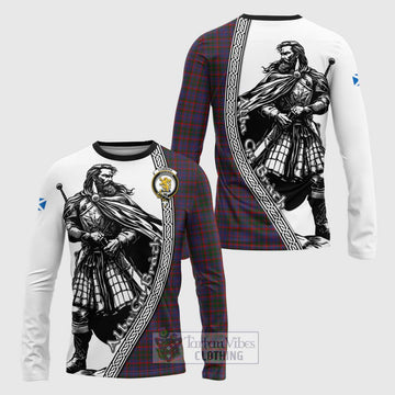 Cumming Tartan Clan Crest Long Sleeve T-Shirt with Highlander Warrior Celtic Style