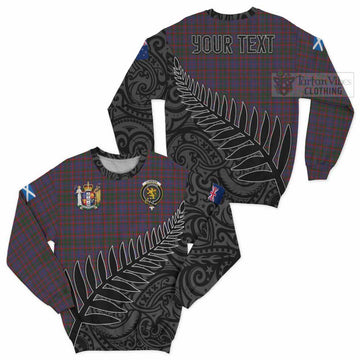 Cumming Crest Tartan Sweatshirt with New Zealand Silver Fern Half Style