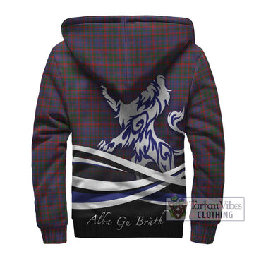 Cumming Tartan Sherpa Hoodie with Alba Gu Brath Regal Lion Emblem