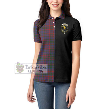 Cumming Tartan Women's Polo Shirt with Family Crest and Half Of Me Style