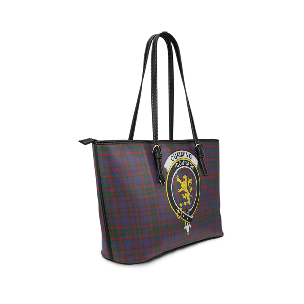 cumming-tartan-leather-tote-bag-with-family-crest