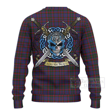 Cumming Tartan Ugly Sweater with Family Crest Celtic Skull Style