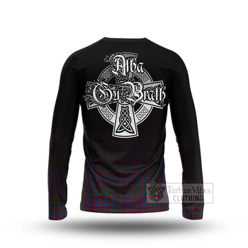 Cumming Tartan Long Sleeve T-Shirt Featuring Alba Gu Brath Family Crest Celtic Inspired