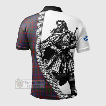 Cumming Tartan Clan Crest Polo Shirt with Highlander Warrior Celtic Style