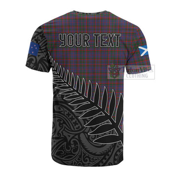 Cumming Crest Tartan Cotton T-shirt with New Zealand Silver Fern Half Style